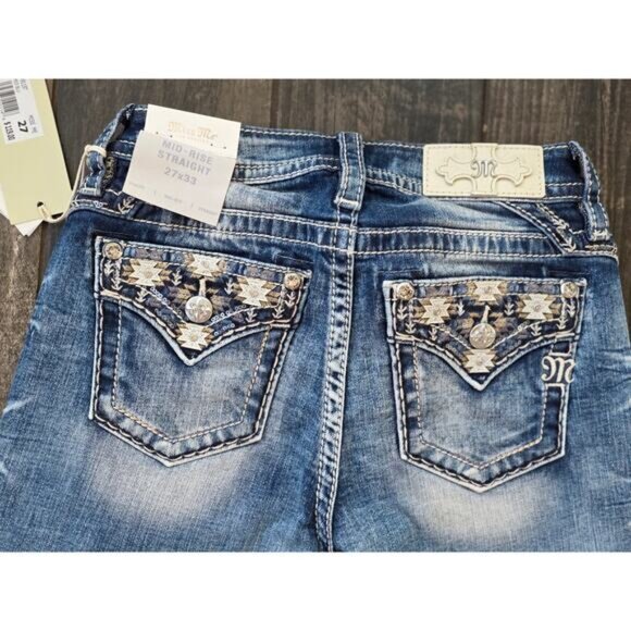 Miss Me Jeans (NWT) Mid-Rise Straight (27x33) - Picture 7 of 14